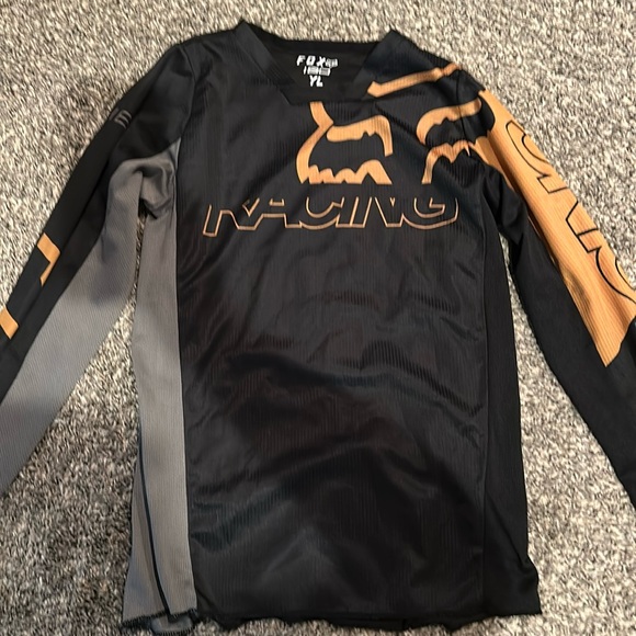 Other - YL black and gold fox riding jersey